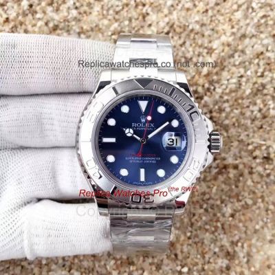 Replica Rolex Yacht Master Blue Face Stainless Steel Watch